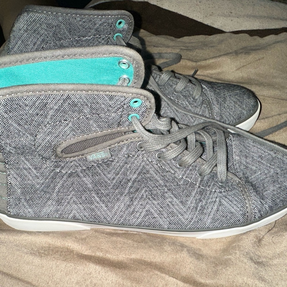 Grey Vans high top sneakers